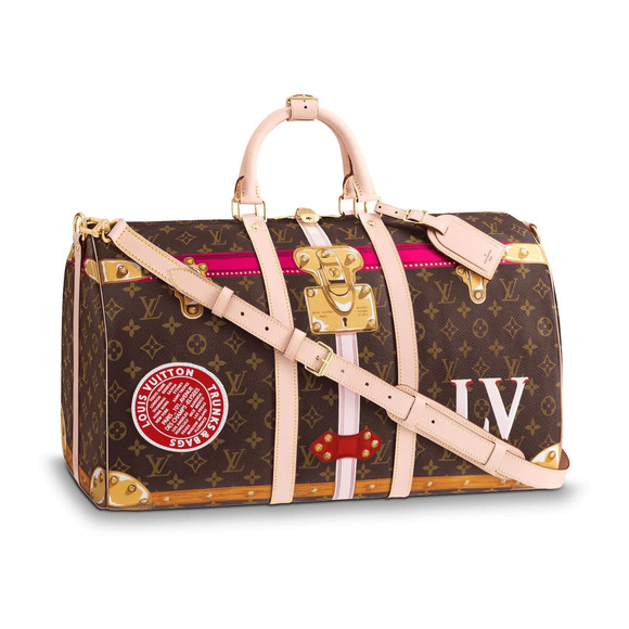 Louis Vuitton Keepall Bandouliere 50 Summer Trunks Monogram Weekend Travel Bag - Picture 1 of 10